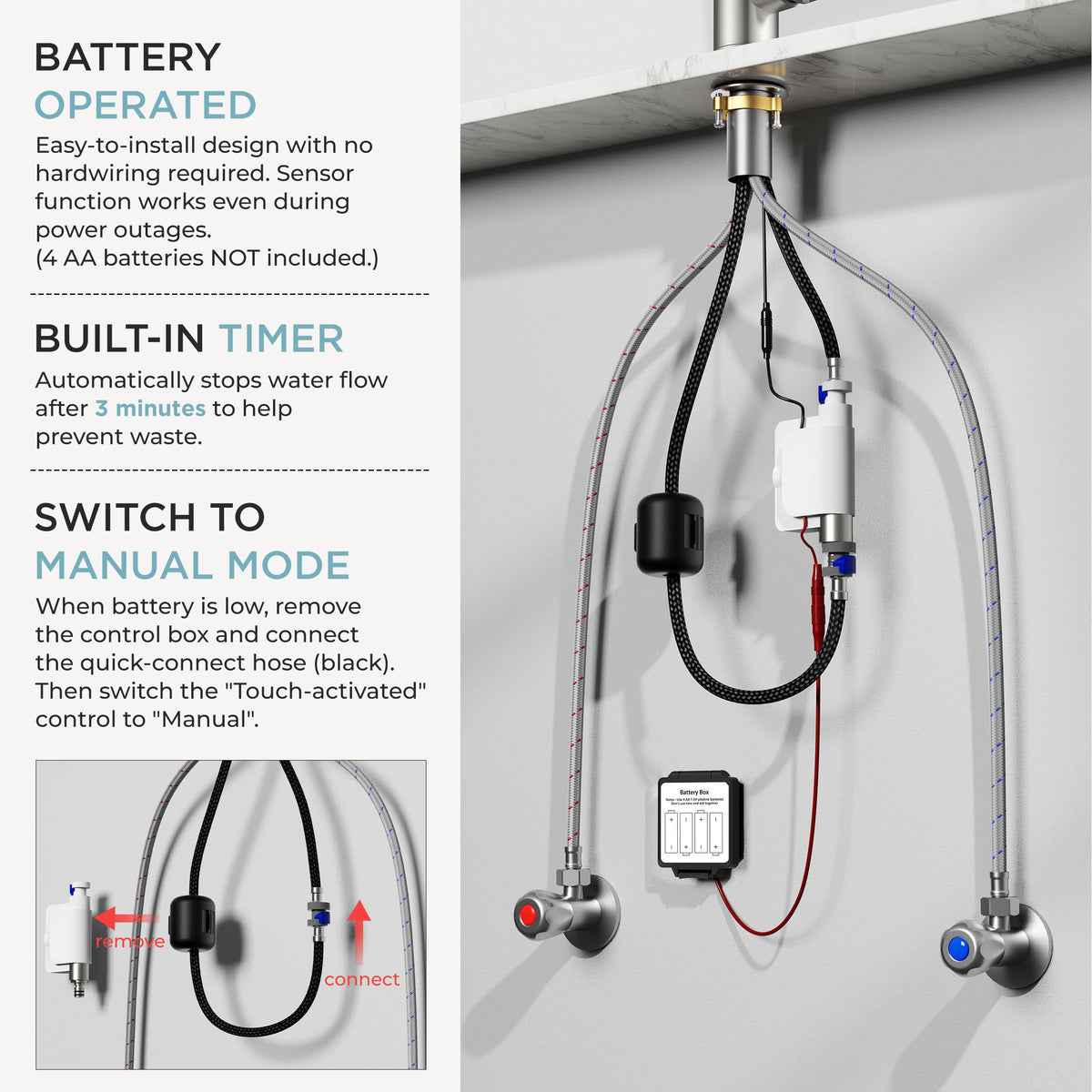 FORIOUS Touch Activated Kitchen Faucets Pull Down Sprayer, Brushed Nickel
