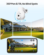 ZOSI 5MP Wired Security Camera System, 4pcs 1080p Pan/Tilt 360°View Cam