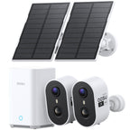 aosu 2K Solar Security Cameras Wireless Outdoor System, 4-Cam-Kit