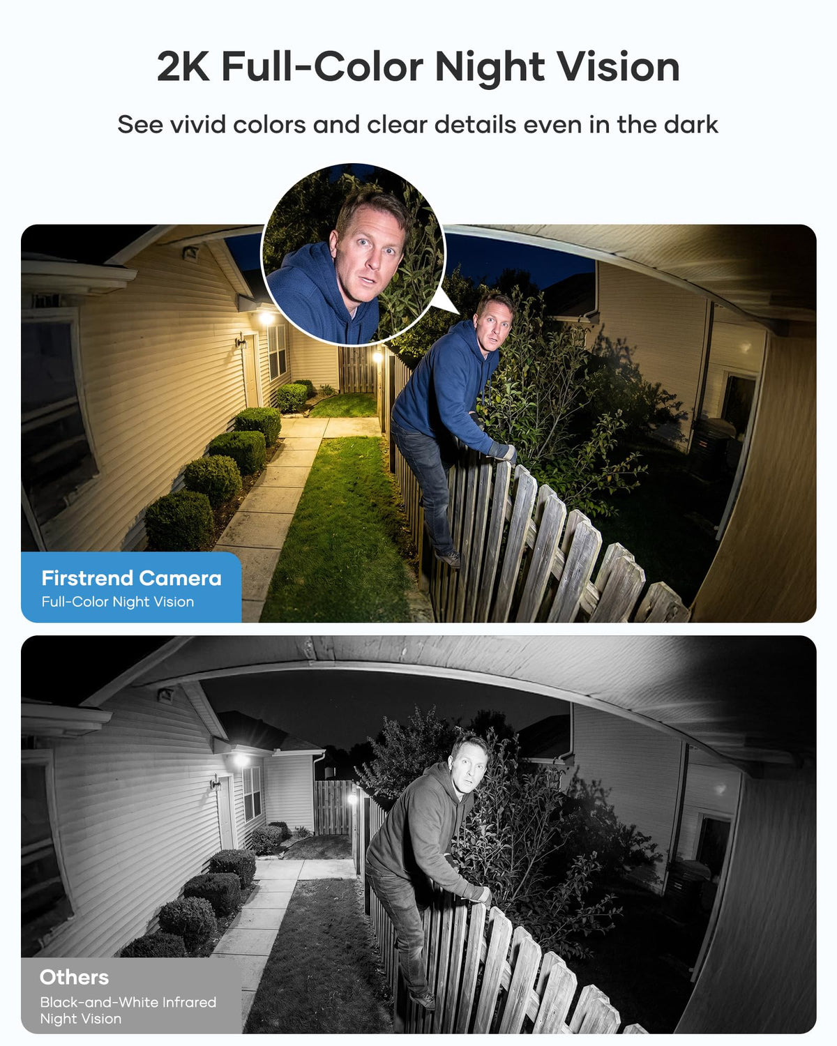 2K QHD Solar Security Cameras Wireless Outdoor, Solar Powered