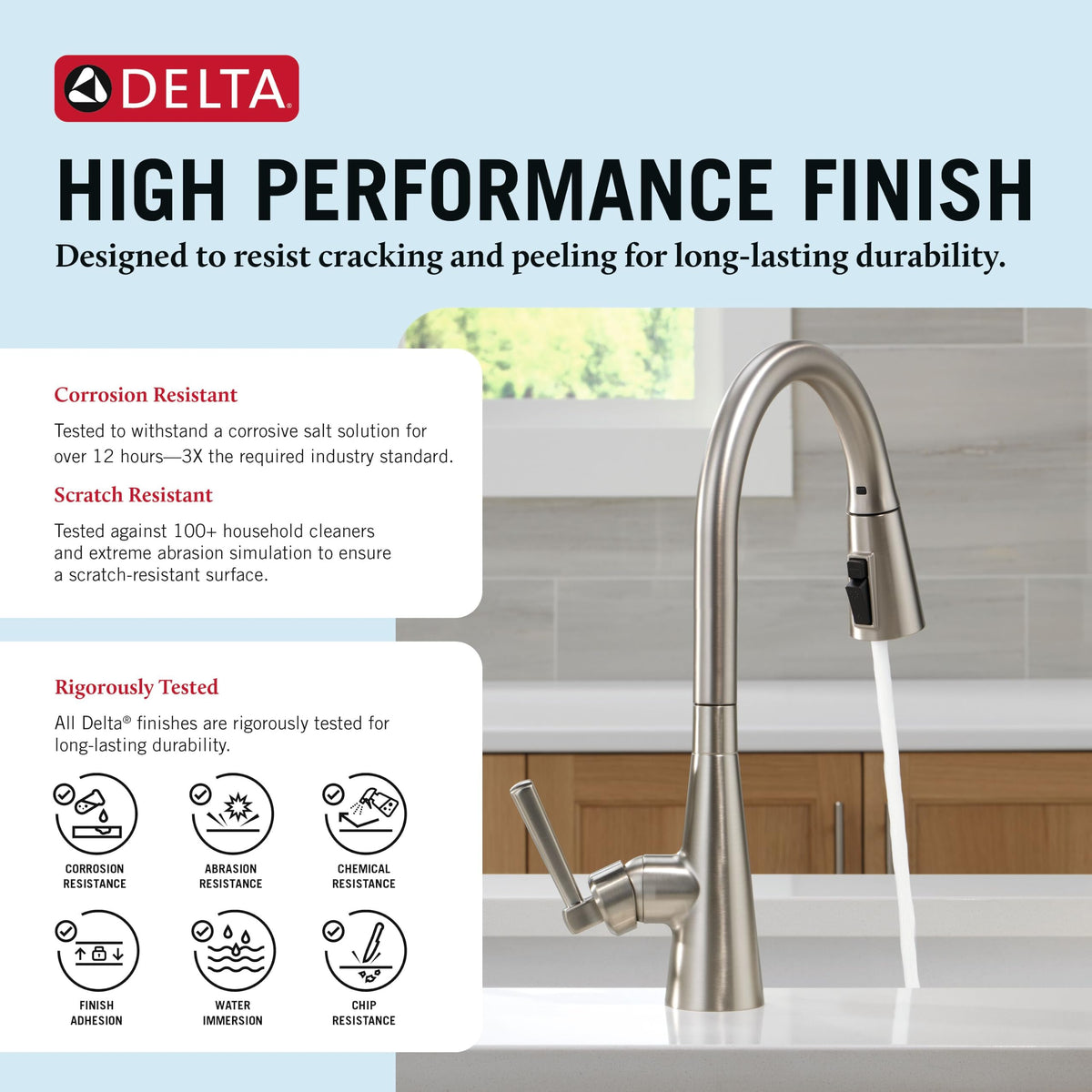 Delta Faucet Boyd Kitchen Faucet with Soap Dispenser, Kitchen Faucets with Pull Down Sprayer Brushed Nickel, Kitchen Sink Faucet with Magnetic Docking Spray Head, SpotShield Stainless 19893Z-SPSD-DST