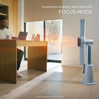 Shark TurboBlade 2-in-1 Bladeless Tower Fan & Space Heater, White (Renewed)