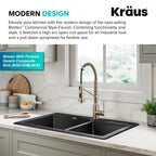 KRAUS Champagne Bronze Pull Down Kitchen Faucet KPF-1610SFACB