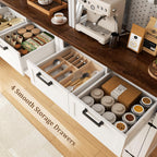 Unikito 71" Tall Kitchen Pantry Storage Cabinet, 63" W Kitchen Hutch