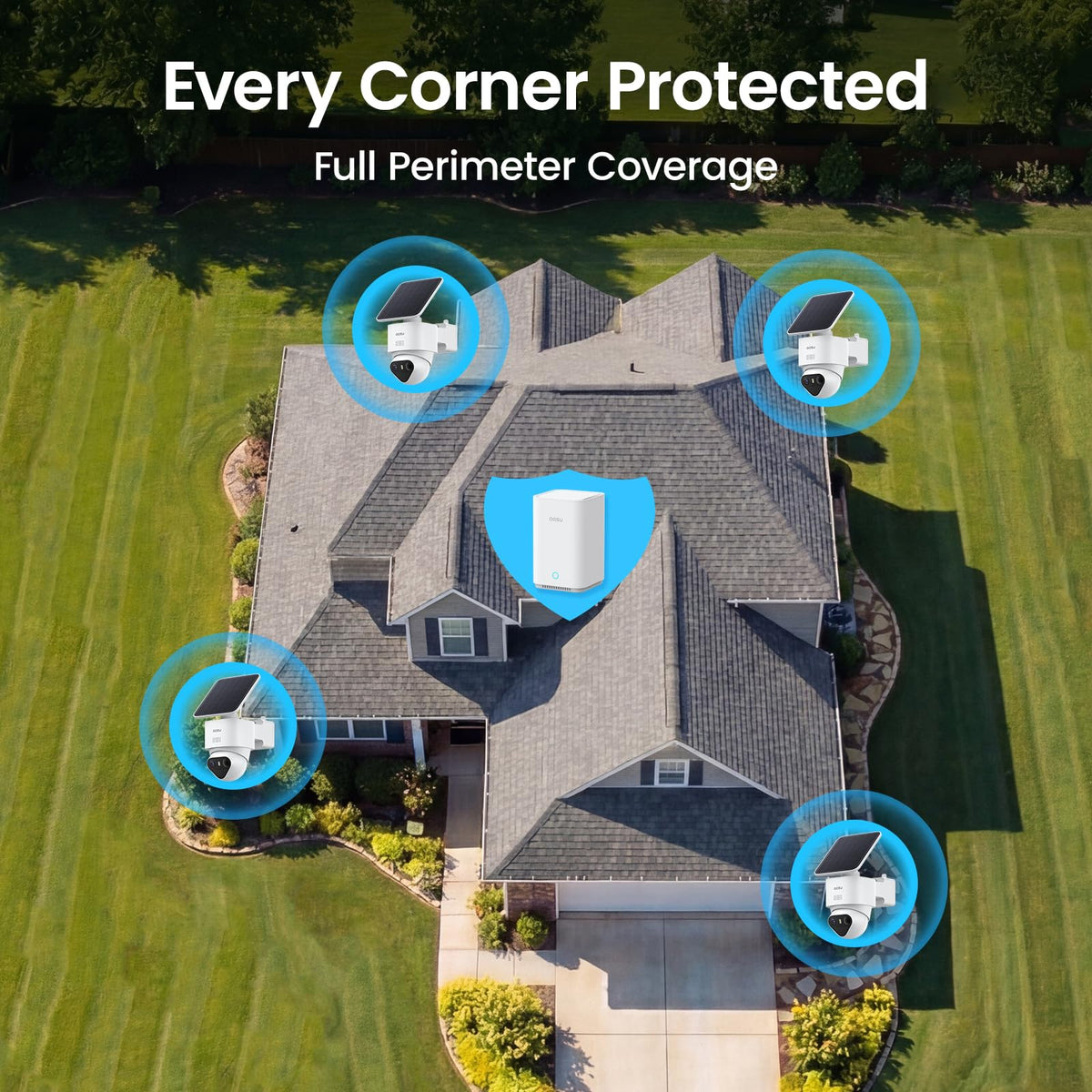 aosu T2 Ultra 4K Security Camera Wireless Outdoor, 360° AI Triple Detection