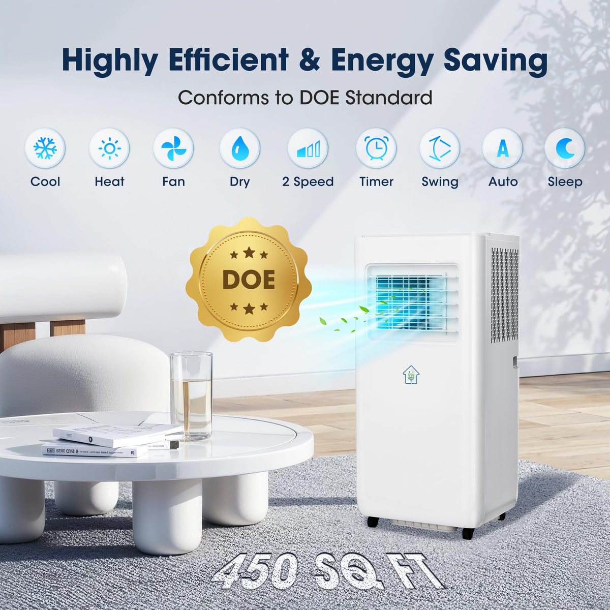 Portable Air Conditioner 10000 BTU, Smart Portable AC Unit with App Control