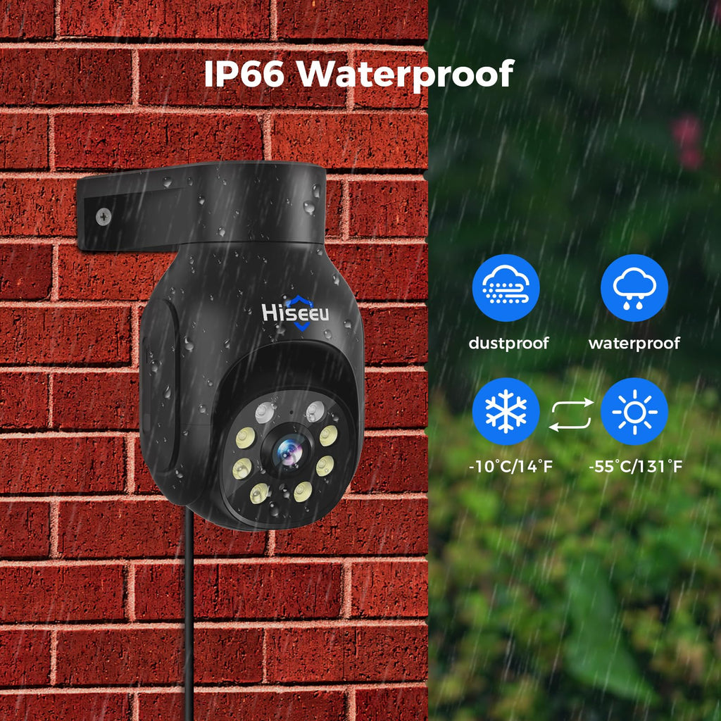 Hiseeu 5MP Wireless Security Camera System with 14" LCD Monitor