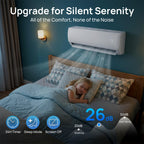 Mountman 12000BTU Mini Split Air Conditioner& Heater,19 SEER2 115V Wall-Mounted Ductless AC,Mini Split AC/Heating System up to 750 Sq.Ft,Energy Efficient Inverter AC with Heat Pump & Installation Kits