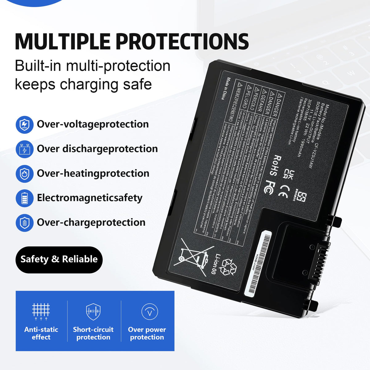 H5CKD 1AW Battery Replacement for Panasonic CF-33 11.1V 22Wh