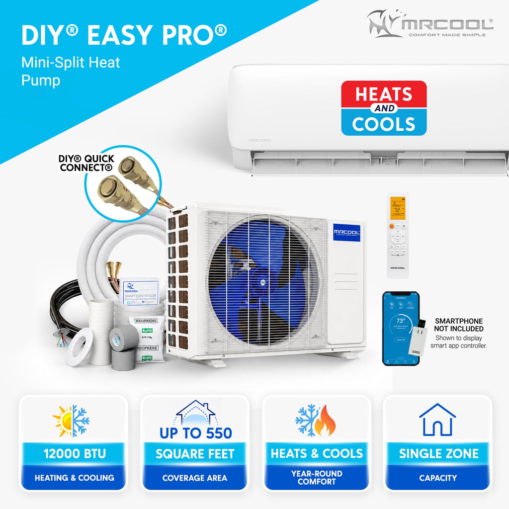 MRCOOL Easy Pro 12000 BTU Ductless Mini Split Air Conditioner Heat Pump