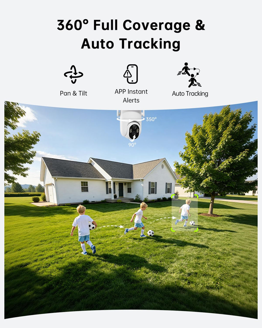 4K Solar Security Cameras Wireless Outdoor Home System, 4-Cam Kit