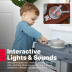 Step2 Fun with Friends Kids Kitchen Playset, Lights & Sounds, Gray