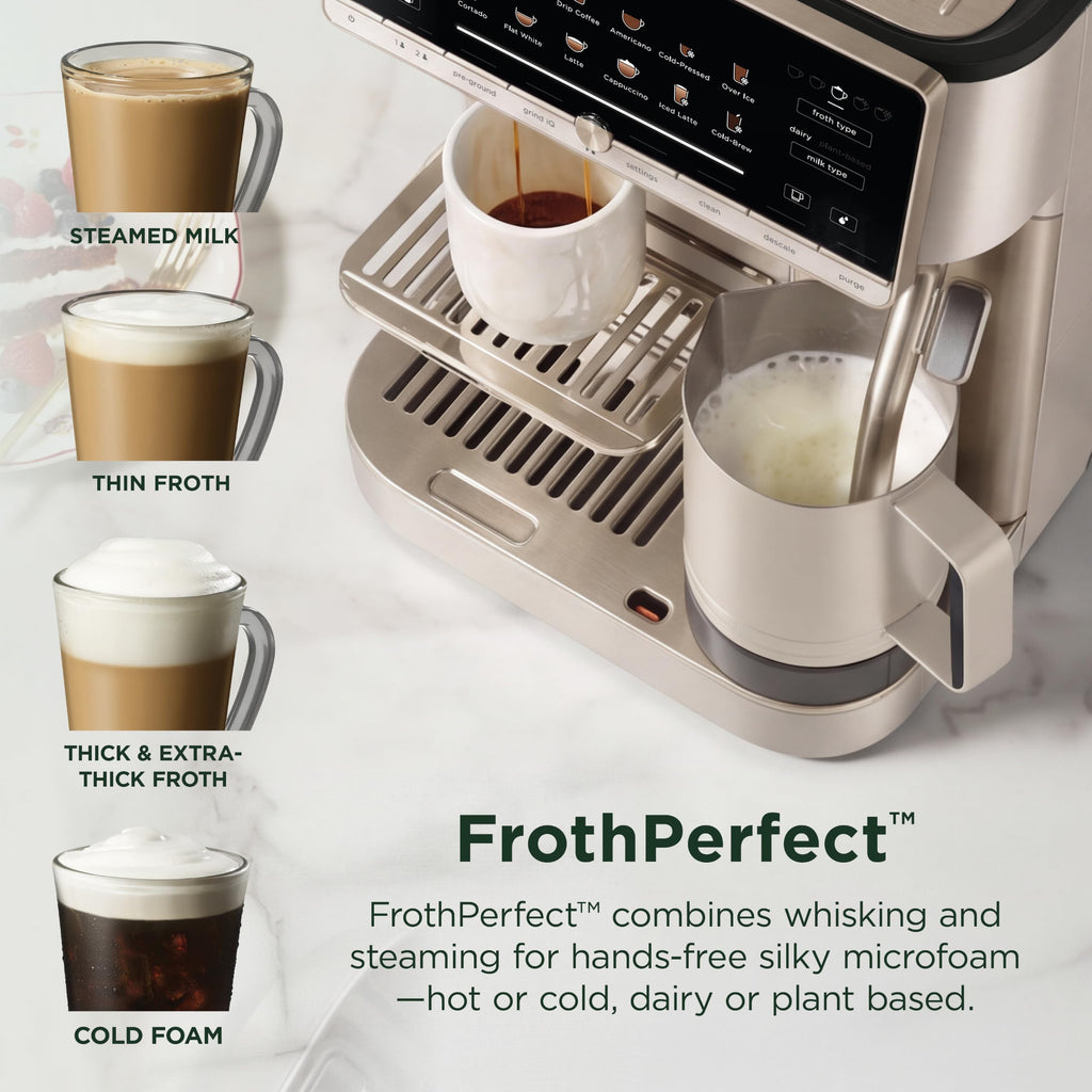 Ninja AutoBarista Pro Automatic Espresso, Amazon Exclusive Bone & Champagne