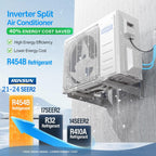 ROVSUN 23000 BTU Smart WIFI Ceiling Cassette Mini Split AC/Heating System with Inverter & APP Control, 22.5 SEER2 Ductless Air Conditioner with Pre-Charged Condenser, Heat Pump & Installation Kit 230V