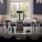 Ninja Kitchen System Pro+, 72oz Pitcher, 8-Cup, 1200W, Grey, BR601AMZ