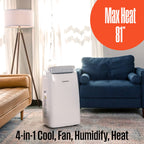 Westinghouse 14,000 BTU Air Conditioner with Heat Mode, Cools 700 sq. ft., WiFi Enabled, Remote Controlled, Dehumidifier, 3-Speed Fan, Programmable Timer, Window Kit