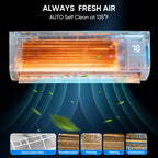 12000BTU Mini Split Air Conditioner & Heater, Wall Mounted AC Unit