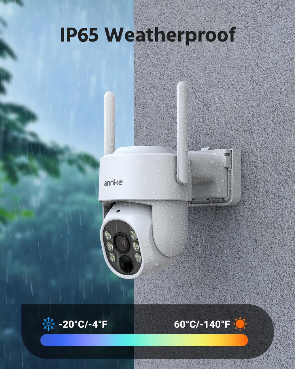 ANNKE 2.5K Wireless Security Camera Outdoor, 2-Cam Home Solar Camera System