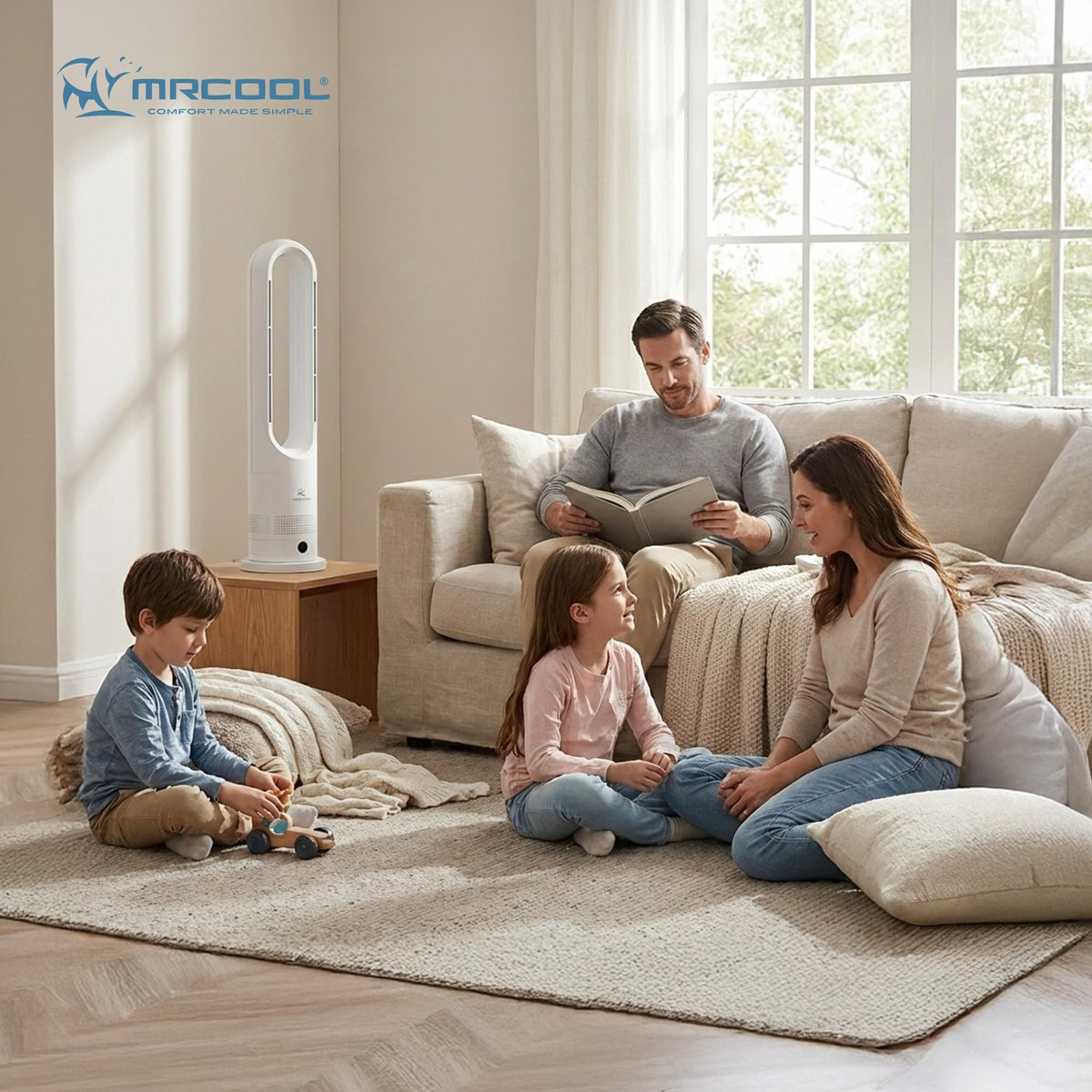 MRCOOL MrBreeze 4K BTU Bladeless Heating & Cooling Tower Fan
