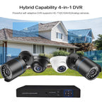 3000TVL Home Security System Surveillance DVR Camera Kits, 4pcs Wired 5MP PoE IP Night Vision Cameras Set with AI Motion Person Vehicle Detection, 4K NVR with 512GB Hard Drive for 24-7 Recording