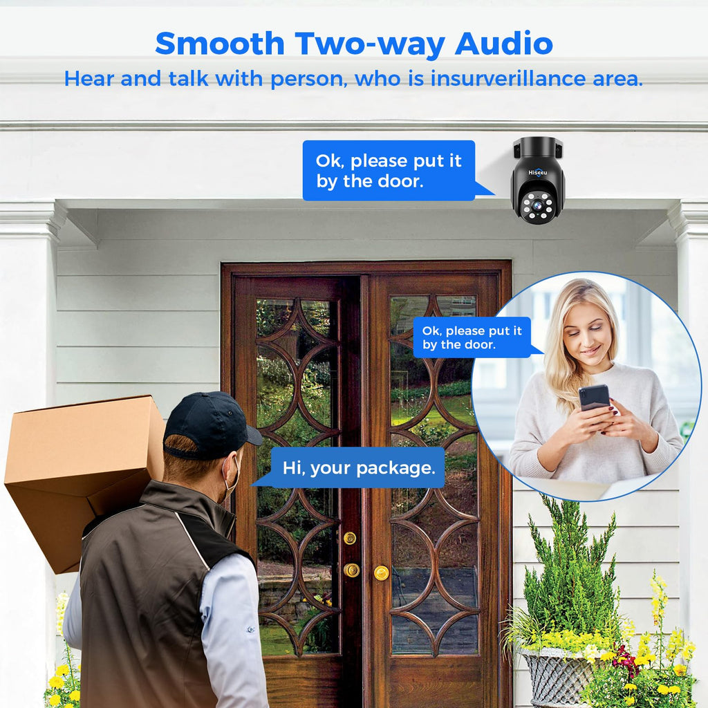 Hiseeu 5MP Wireless Security Camera System with 14" LCD Monitor