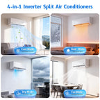 Domanki 12000BTU Mini Split AC/Heating System,Wall Mounted Air Conditioner
