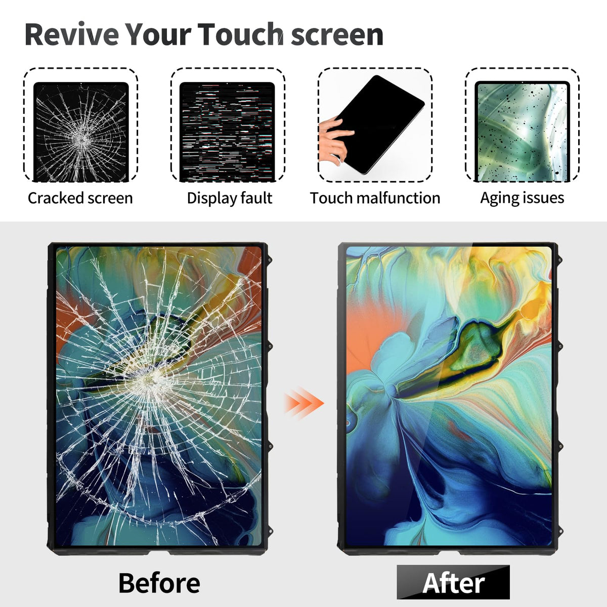 for iPad 10th Generation 2022 Screen Replacement for iPad 10 Display LCD for iPad A2757 LCD Screen Replacement A2757 A2777 A2696 10.9" (Without Digitizer)