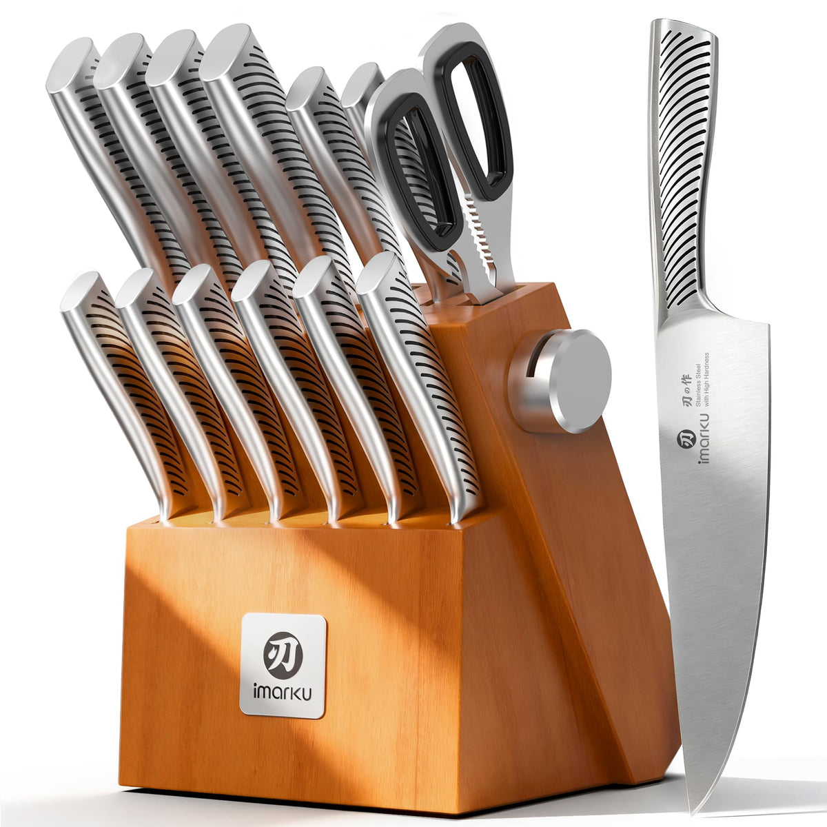 Imarku 14-Piece Japanese Gyutou Stainless Steel Kitchen Knife Set