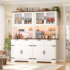 Unikito 71" Tall Kitchen Pantry Storage Cabinet, 63" W Kitchen Hutch