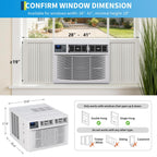 18000 BTU Window Air Conditioner & Heater Combo – APP & Remote Control