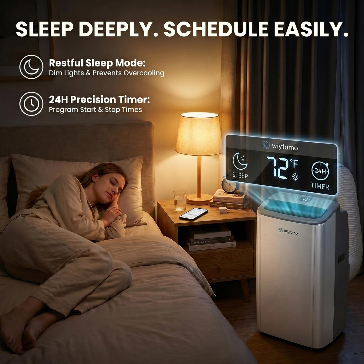 14,000 BTU Portable Air Conditioners with Heat & WiFi