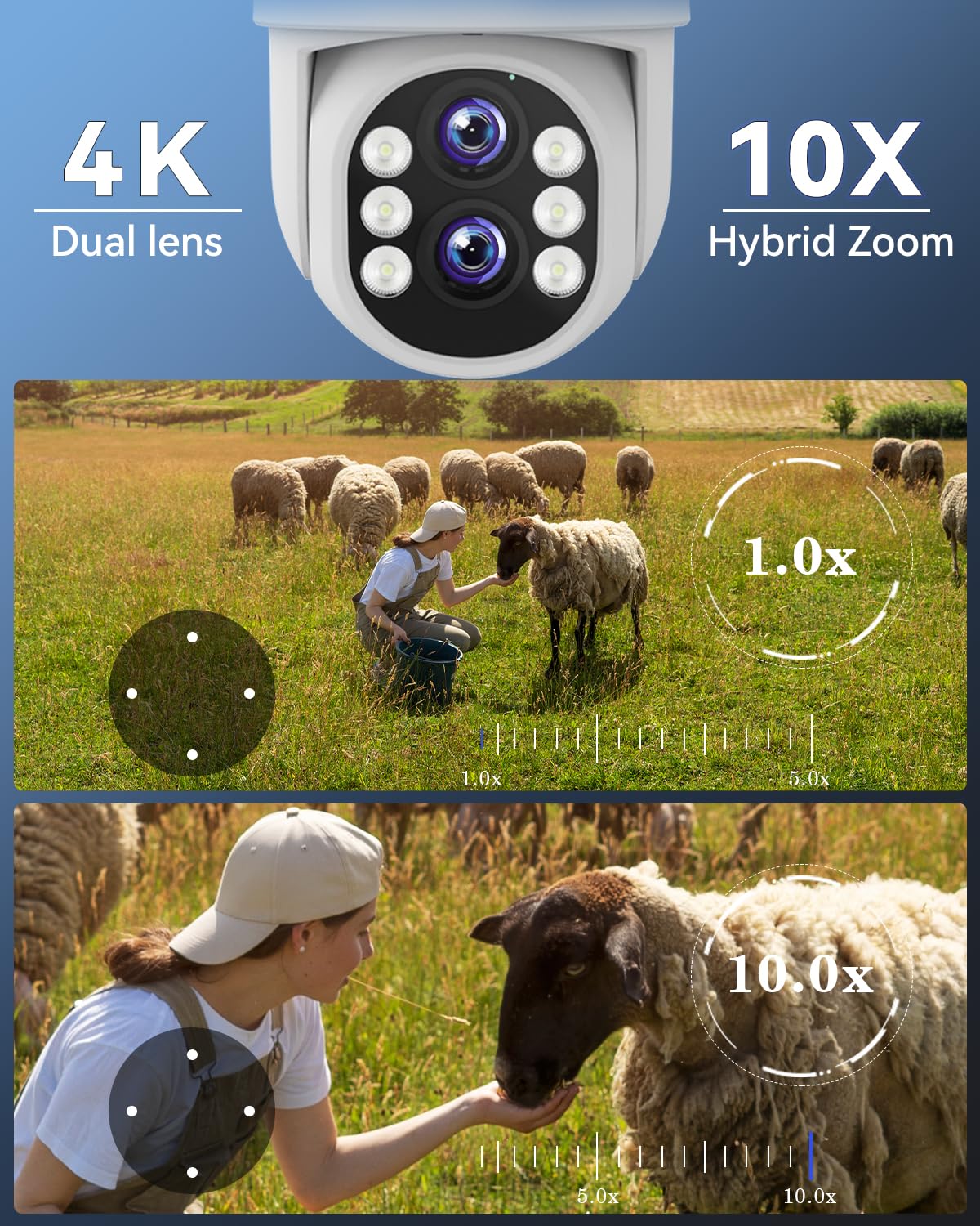 4PCS CCTV Security Camera System with 4K NVR