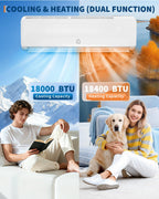 Garvee Air Conditioner and Heater, 12,000 BTU Split Unit, SEER2 19, 115V