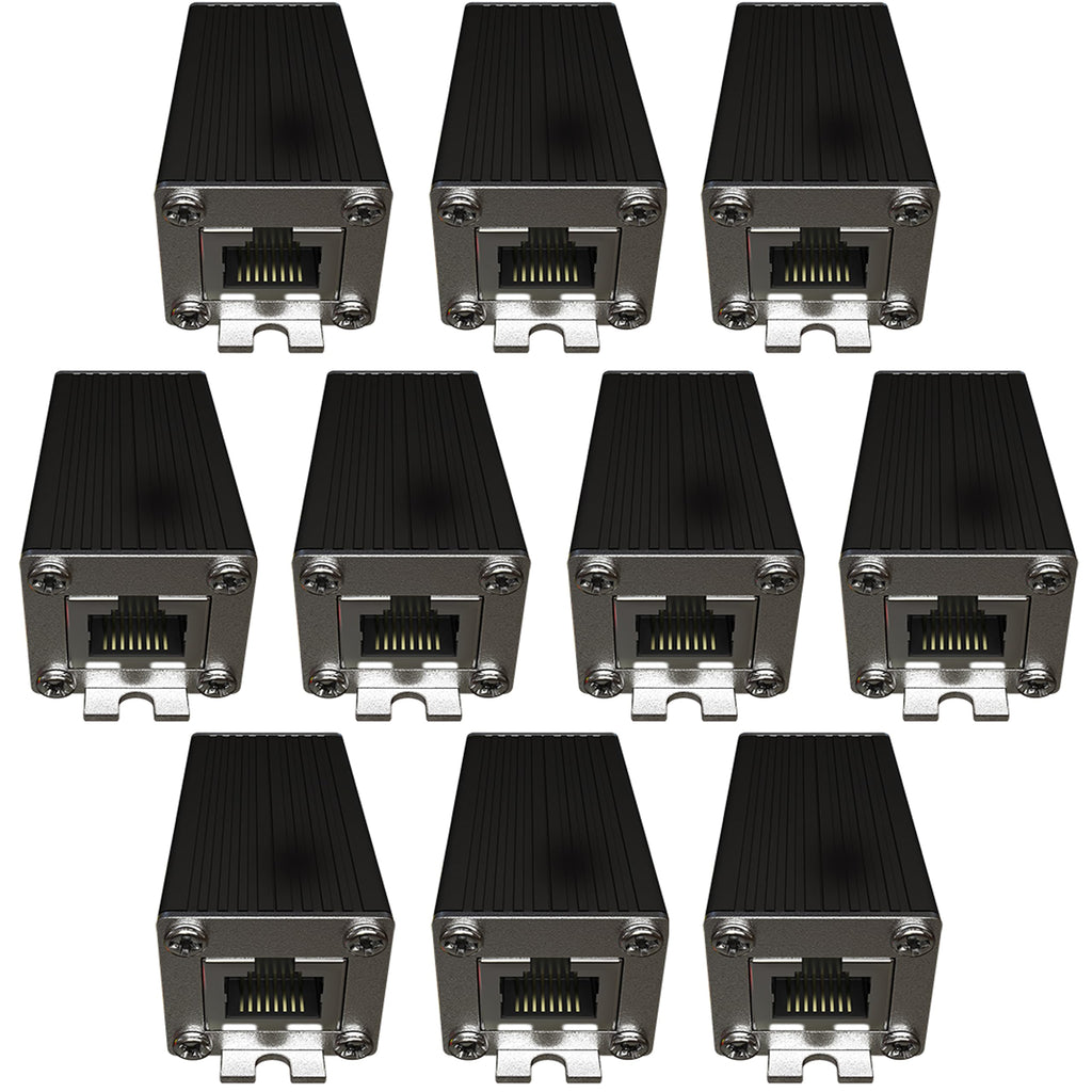 Ethernet Surge Protector (10 Pc) 2.5 Gigabit PoE++ GDT and TVS All 4 Pairs