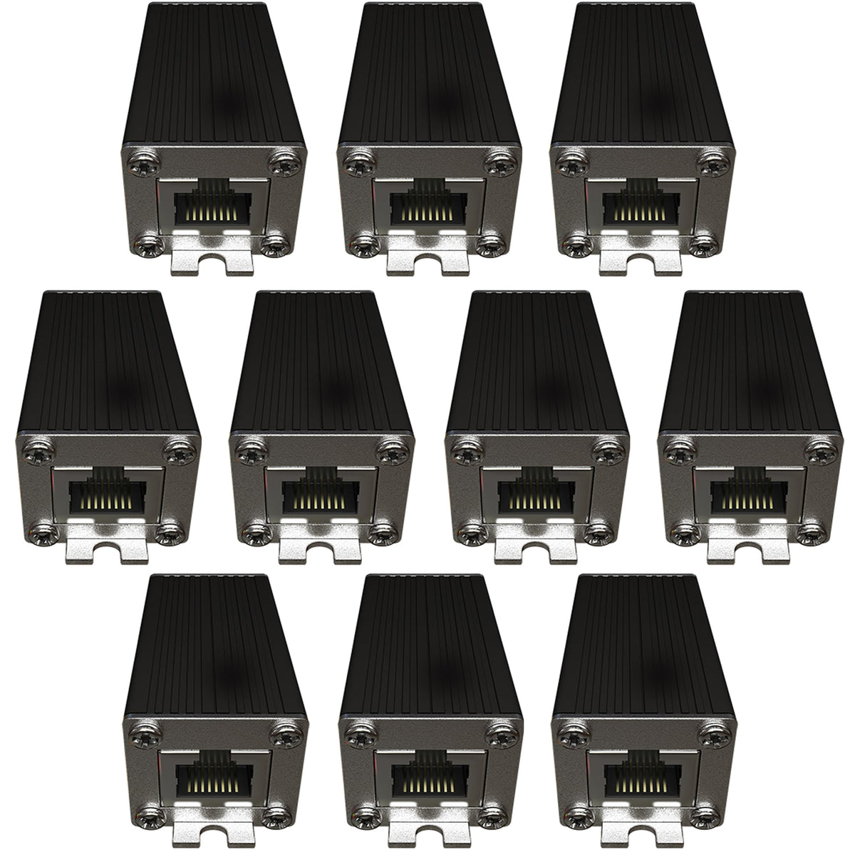 Ethernet Surge Protector (10 Pc) 2.5 Gigabit PoE++ GDT and TVS All 4 Pairs