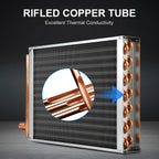 14 * 16 Water to Air Heat Exchanger, Copper Ports for Outdoor Wood Furnace