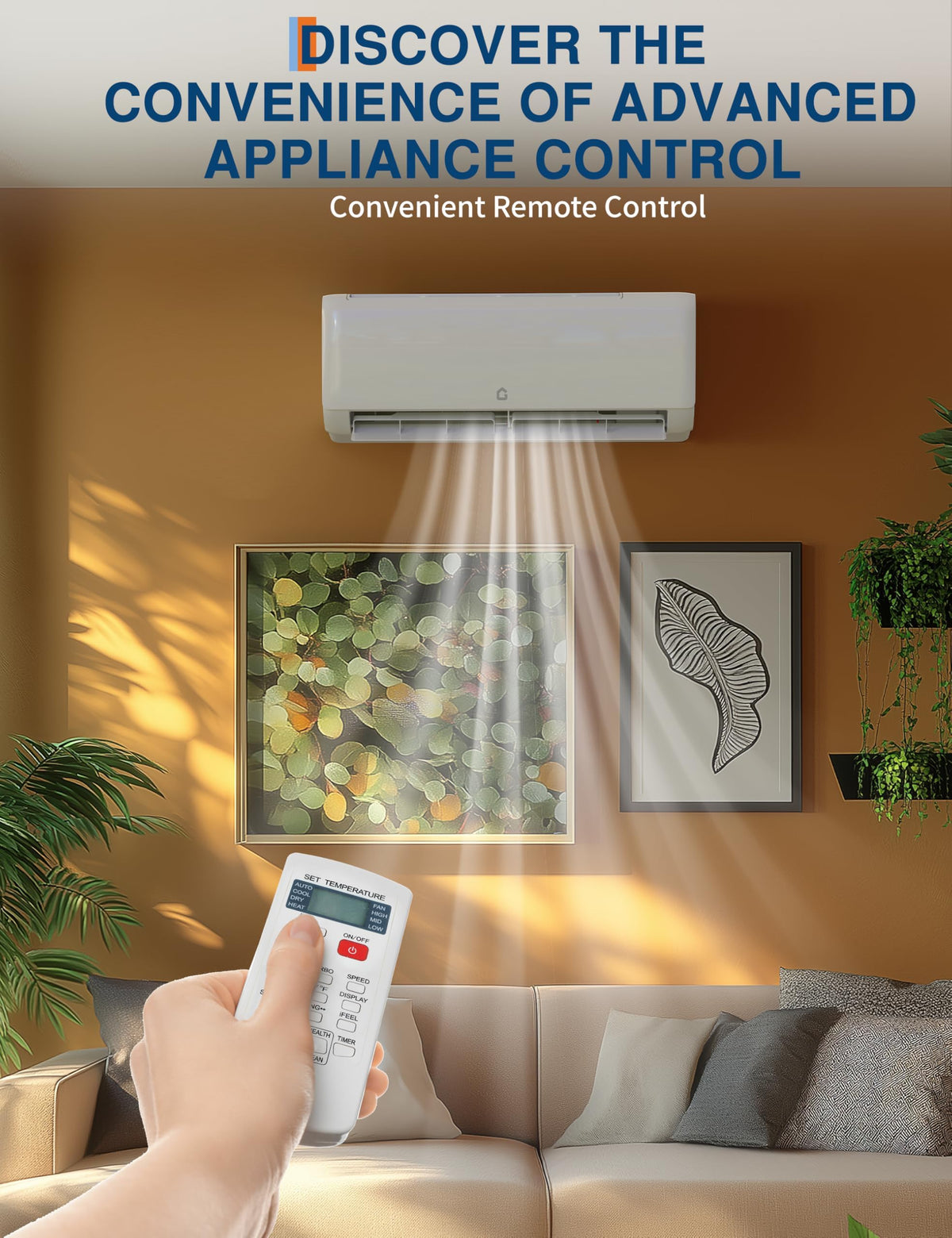 Garvee 9,000 BTU Mini Split Air Conditioner with Heat Pump, 18.5 SEER, Cools Up to 750 Sq. Ft, Energy Efficient Inverter AC with Installation Kit & Remote, Ductless AC Unit with Pre-Charged Condenser