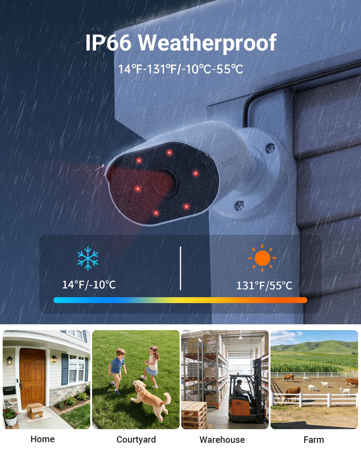 Anlapus 4K Security Camera System, 4pcs 8MP Wired CCTV Cameras, 1TB HDD