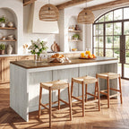 Tribesigns 71 Inch Stationery Kitchen Island with Storage Cabinet