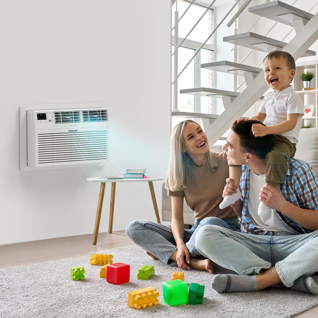 ROVSUN Smart 12000 BTU Through the Wall Air Conditioner with Heat, Wall AC Unit & Heater Combo with Remote, APP & Voice Control & Timer Function, Compatible with Alexa/Google Assistant, 230V/60Hz