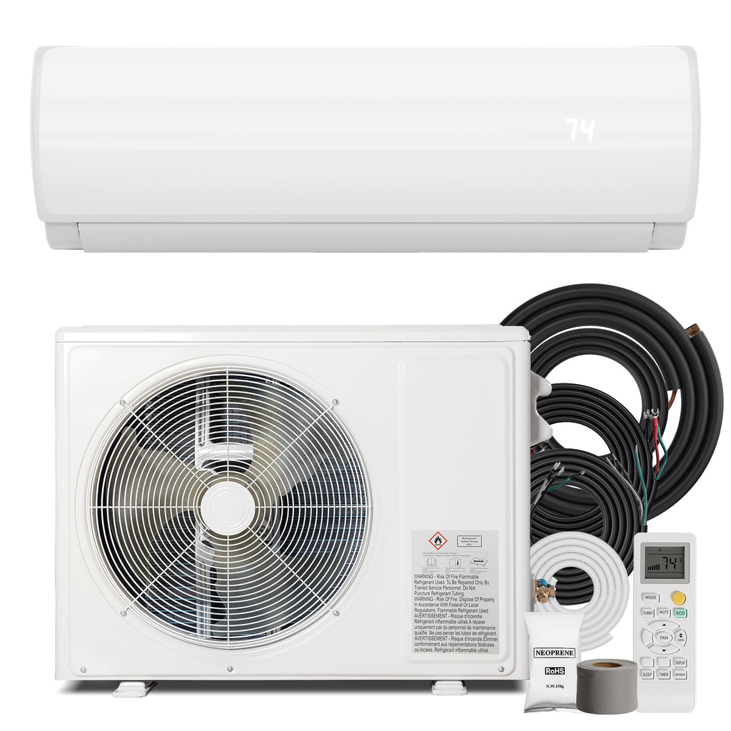 12000BTU Mini Split Air Conditioner & Heat Pump AC System, 115V