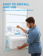 Midea 12,000 BTU Smart Inverter Air Conditioner Window Unit with Heat and Dehumidifier – Cools up to 550 Sq. Ft., Energy Star Rated, Quiet Operation, Electronic Controls, Remote Control, White