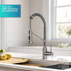 KRAUS Stainless Steel 18 in Touchless Pull Down Kitchen Faucet KSF-1610SFS