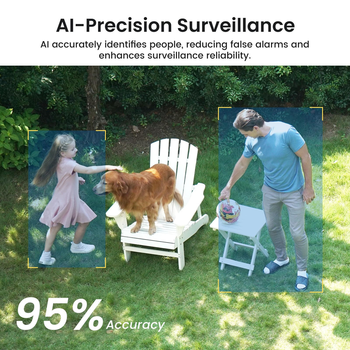 aosu 2K QHD Solar Security Cameras Wireless Outdoor System, 4-Cam-Kit