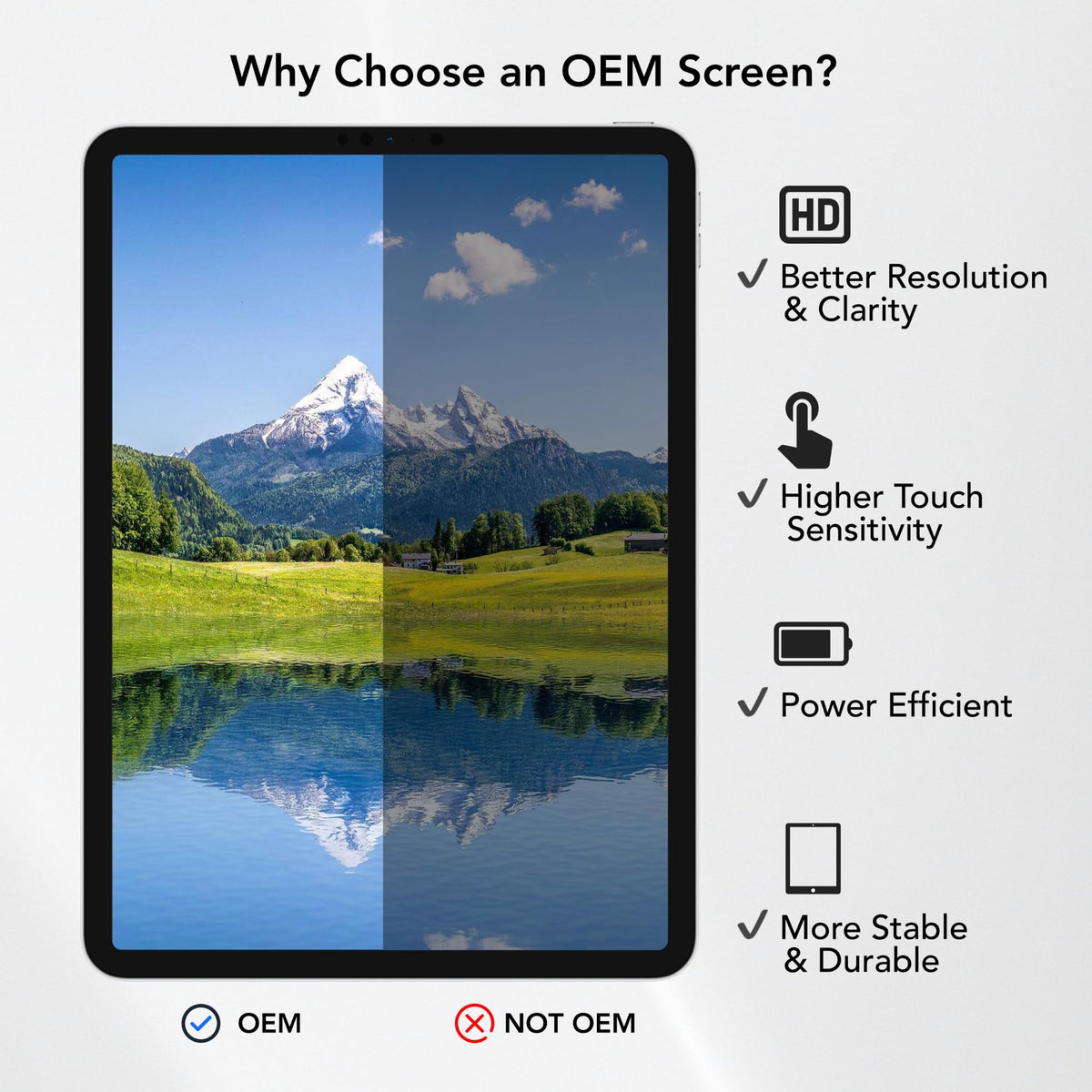 Mail-in Repair Service OEM Screen Replacement for iPad Air 11 M2/M3