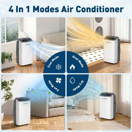 14,000 BTU Portable Air Conditioners with Heat & WiFi