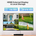 PoE Security Camera System, 4pcs Wired 3MP Outdoor IP Cameras with Color Night Vision, AI Human Detection, Two-Way Audio, 4K 4CH NVR with 500GB HDDfor 24-7 Recording, No Monthly Fee