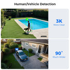 Hiseeu 3K Wired Outdoor Security Camera System 8 Channel with Audio