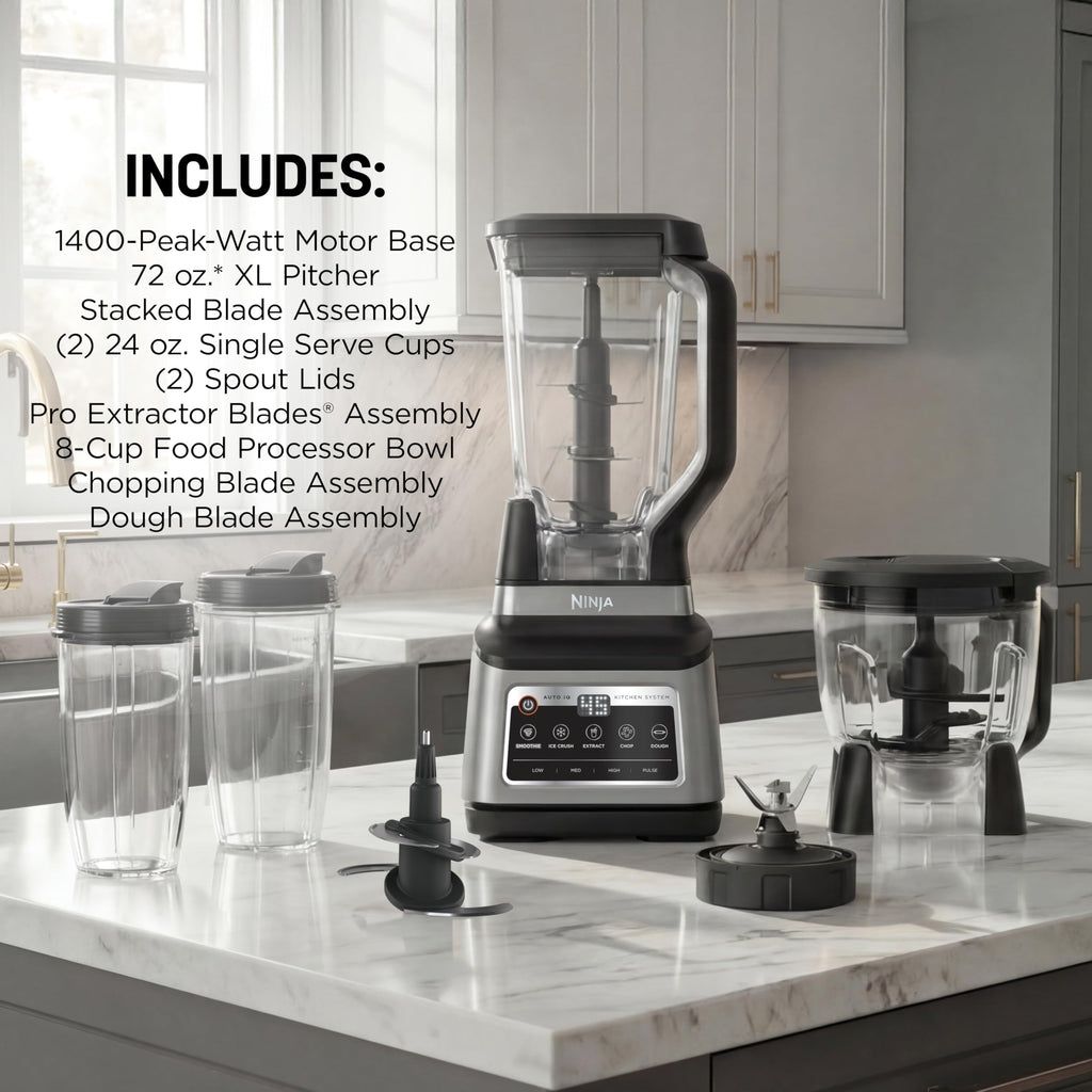Ninja Professional Plus Kitchen System, 1400WP, Auto-iQ, Grey, BN801