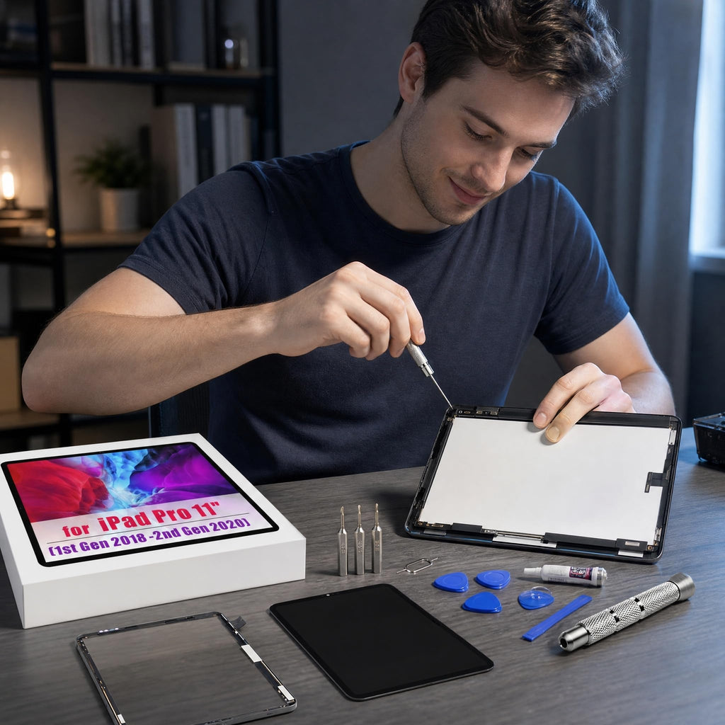 passonTR for iPad Pro 11 Inch 1st (2018)/2nd Gen (2020) LCD Touch Screen Replacement| Fits A1980 A2013 A1934 A1979 A2068 A2230 A2228 A2231 | Digitizer Assembly with Repair Kit